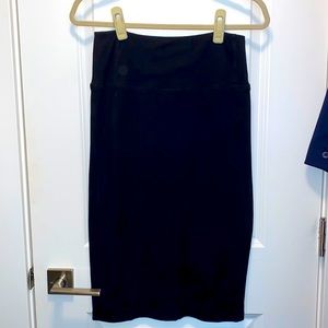 Black Suede Pencil Skirt